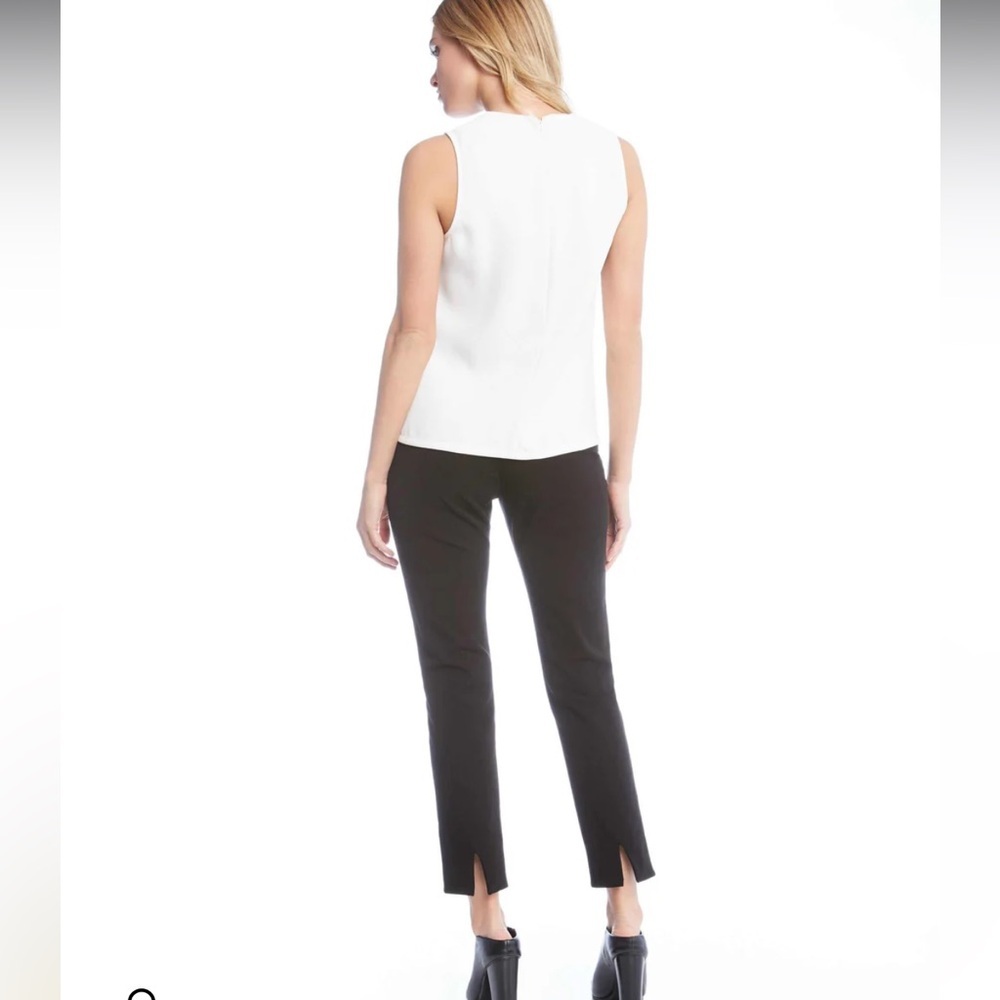 Fifteen Twenty Ankle Slit Black Pants Cotton Viscose Spandex Pull On Elastic XS